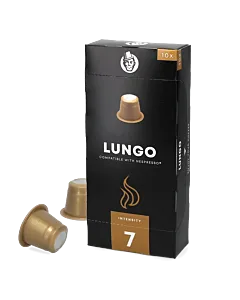 Kaffekapslen Lungo pakke og kapsel til Nespresso®