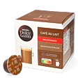 Nescafé Café au Lait Decaf package and capsule for Dolce Gusto
