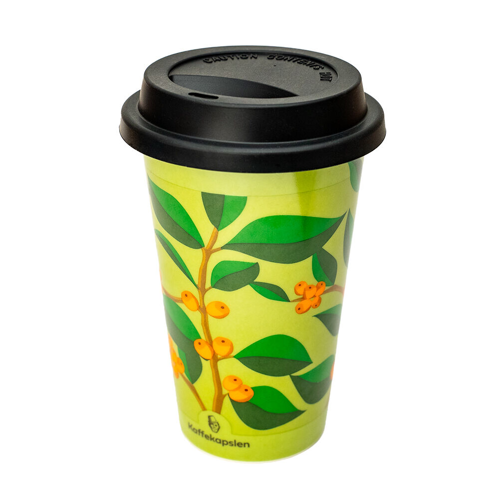 Kaffekopp\u0020med\u0020plante\u0020design\u0020\u002D\u0020kaffekapslen